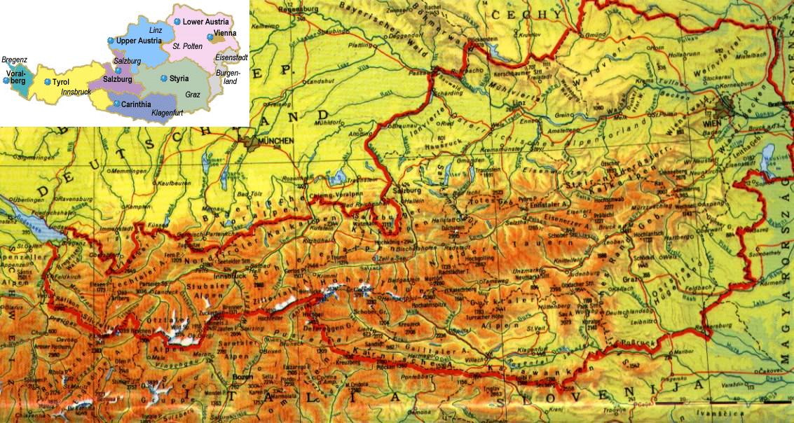 Big Map of Austria © freytag